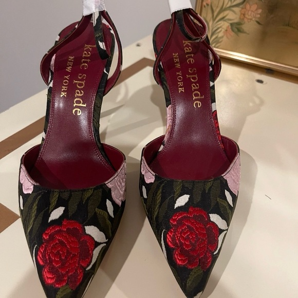 Kate Spade Multicolor Floral Heels - Picture 4 of 6
